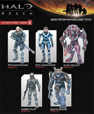 Halo Reach Series 6 Kat Unhelmeted Action Figure