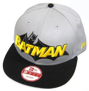 Batman Classic Word Official Grey Black Snap Back Cap