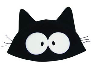 FLCL Takkun Black Cat Fleece Cap