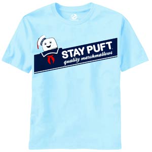 Ghostbusters Box Of Puft Previews Exclusive Light Blue T-Shirt Large