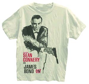 James Bond Dr No Starring Sean Connery Cream T-Shirt Large