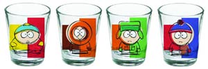 South Park Group Black 4-Piece Shot Glass Set