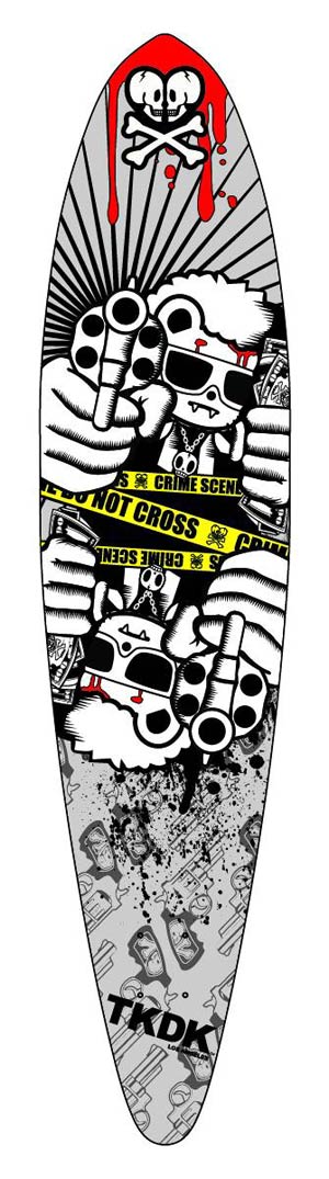 tokidoki Crime Scene Longboard Deck