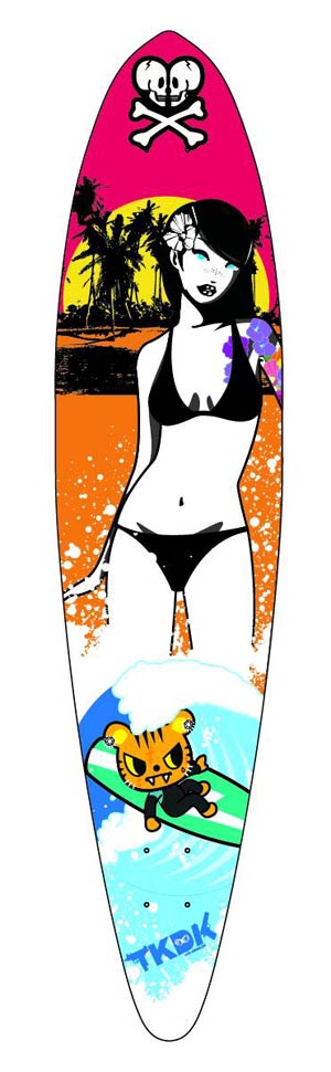 tokidoki Endless Summer Longboard Deck