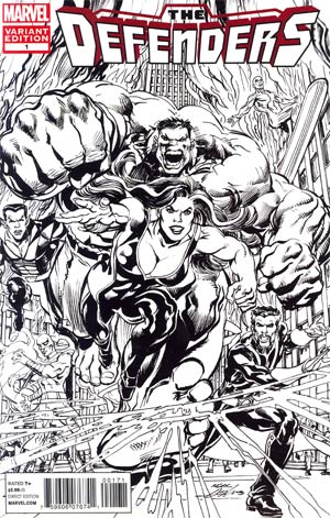 Defenders Vol 4 #1 Cover E Incentive Neal Adams Sketch Cover (Shattered Heroes Tie-In)
