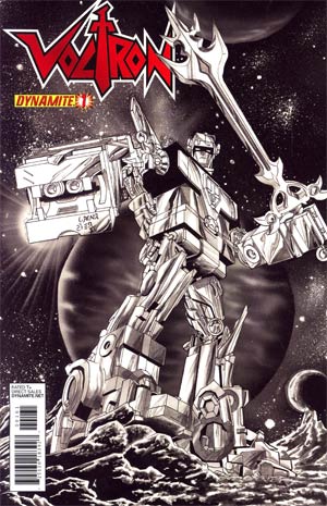 Voltron #1 Cover F Incentive Wagner Reis Black And White Cover