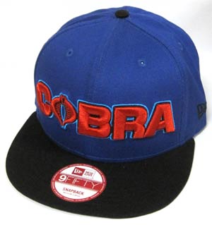 GI Joe Cobra Classic Word Official Blue Black Snap Back Cap