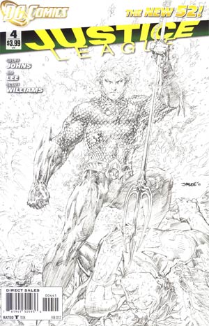 Justice League Vol 2 #4 Incentive Jim Lee Sketch Cover
