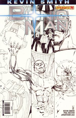 Bionic Man #4 Incentive Jonathan Lau Black & White Cover