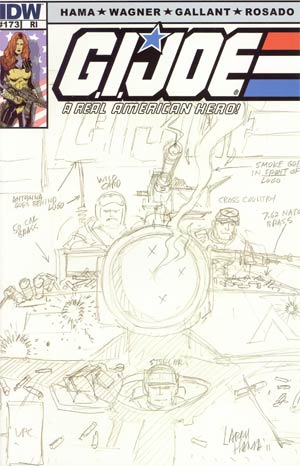 GI Joe A Real American Hero #173 Incentive Larry Hama Sketch Variant Cover