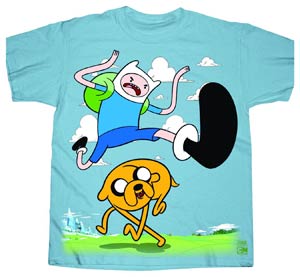 Adventure Time Finn Kick Jump T-Shirt Large