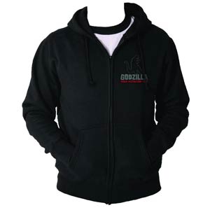 Godzilla World Destruction Tour Black Zip-Up Hoodie Large