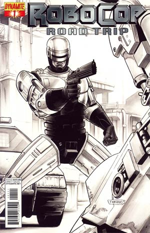 Robocop Road Trip #1 Cover B Incentive Fabiano Neves Black & White Cover