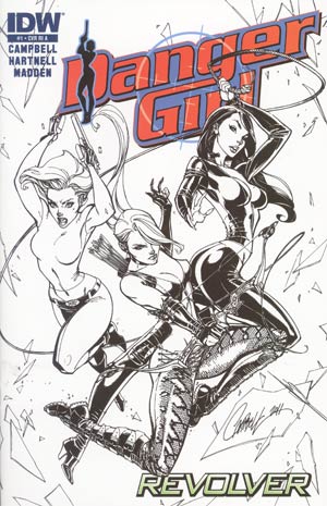 Danger Girl Revolver #1 Cover C Incentive J Scott Campbell Sketch Cover