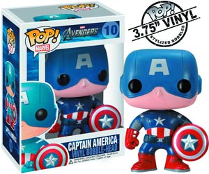 POP Marvel Classic 10 Avengers Captain America Vinyl Bobble Head