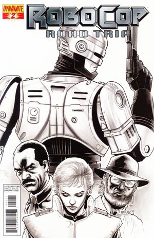 Robocop Road Trip #2 Cover B Incentive Fabiano Neves Black & White Cover