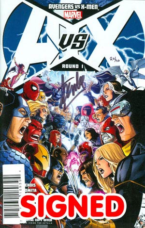 Avengers vs X-Men #1 Cover R DF Signed By Stan Lee