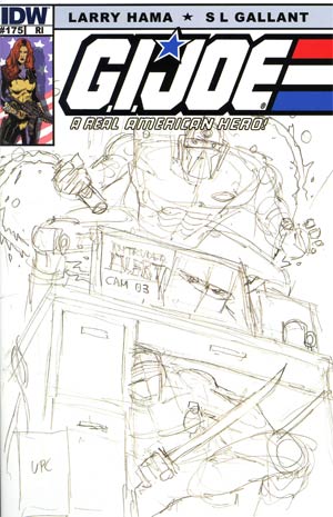 GI Joe A Real American Hero #175 Incentive Larry Hama Sketch Variant Cover