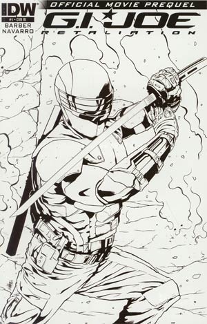 GI Joe Retaliation Movie Prequel #1 Incentive Salvador Navarro Sketch Cover