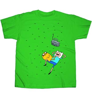 Adventure Time Grass Scene T-Shirt Large