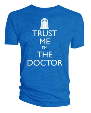 Doctor Who Trust Me Im The Doctor Blue T-Shirt Large