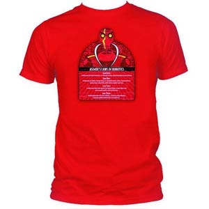 Robot Wear Asimovs Three Laws Chili Red T-Shirt Large