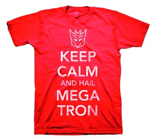 Transformers Keep Calm And Hail Megatron Red T-Shirt Large