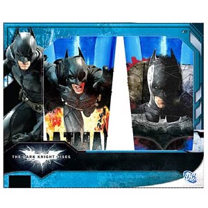 Batman Dark Knight Rises 16-Ounce 2-Piece Colored Pub Glass Set
