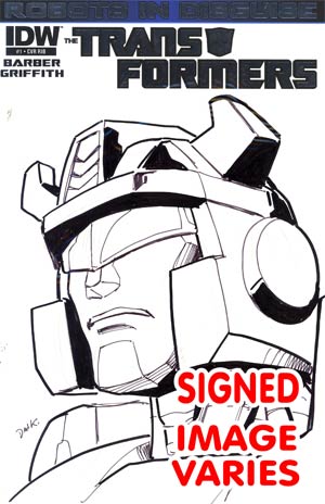 Transformers Robots In Disguise #1 Incentive Dan Khanna Hand-Drawn Autobot Sketch Variant Cover