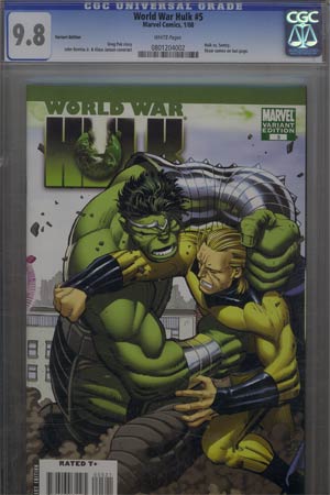 World War Hulk #5 Cover D Incentive John Romita Jr Variant Cover CGC 9.8