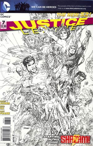 Justice League Vol 2 #7 Incentive Jim Lee Sketch Cover