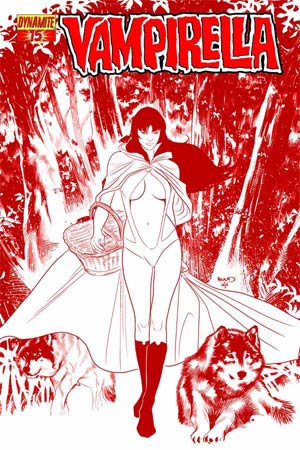 Vampirella Vol 4 #15 Incentive Paul Renaud Blood Red Cover