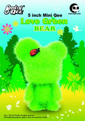 Love 5-Inch Mini Bear Qee Vinyl Figure Green Version