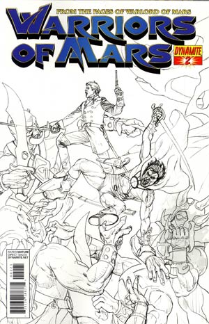 Warriors Of Mars #2 Incentive Joe Jusko Black & White Cover