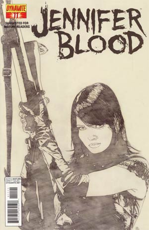 Garth Ennis Jennifer Blood #11 Incentive Tim Bradstreet Black & White Cover