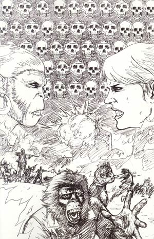 Planet Of The Apes Vol 3 #13 Cover C Incentive Damian Couceiro Virgin Sketch Cover