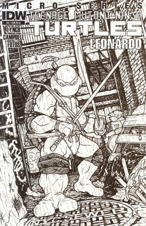 Teenage Mutant Ninja Turtles Micro-Series #4 Cover C Leonardo Incentive David Petersen Sketch