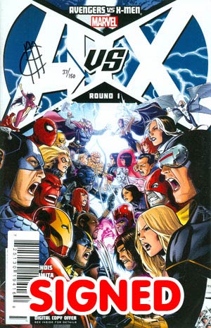 Avengers vs X-Men #1 Cover P DF Signed By Jim Cheung