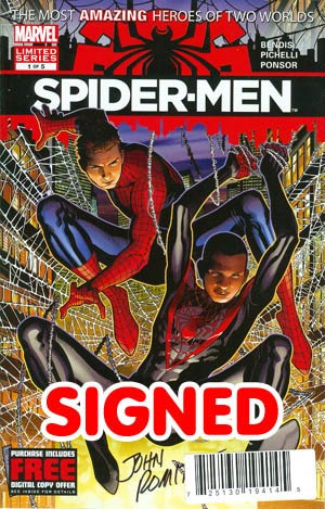Spider-Men #1 Cover D DF Signed By John Romita Sr