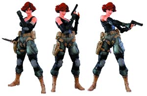 Metal Gear Solid Play Arts Kai Meryl Silverburgh Action Figure