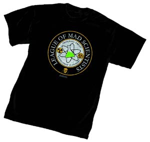 League Of Mad Scientists Black T-Shirt Large