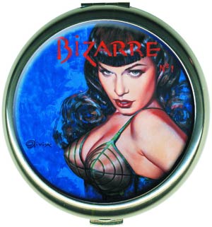 Bettie Page Bizarre Round Compact