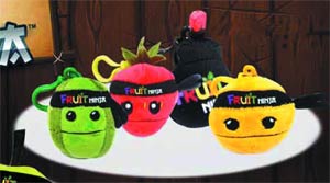 Fruit Ninja 2-1/2 Inch Mini Plush Backpack Clip Assortment Case
