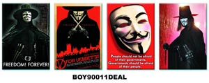 V For Vendetta 4-Piece Magnet Set
