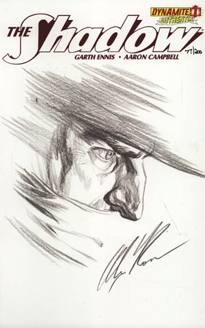 Shadow Vol 5 #1 Incentive Authentix Cover With Hand-Drawn Alex Ross Sketch Edition 77 of 200 (one of a kind - sold as is)