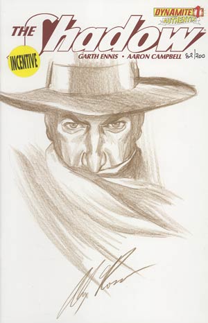 Shadow Vol 5 #1 Incentive Authentix Cover With Hand-Drawn Alex Ross Sketch Edition 82 of 200 (one of a kind - sold as is)