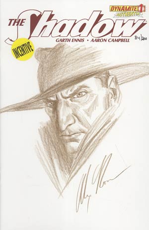 Shadow Vol 5 #1 Incentive Authentix Cover With Hand-Drawn Alex Ross Sketch Edition 84 of 200 (one of a kind - sold as is)