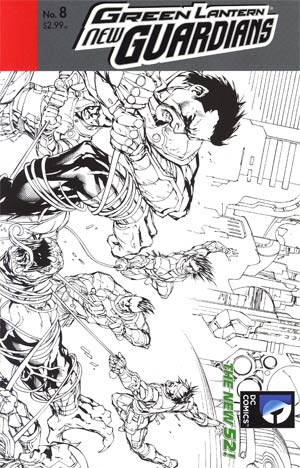 Green Lantern New Guardians #8 Cover B Incentive Tyler Kirkham Sketch Cover