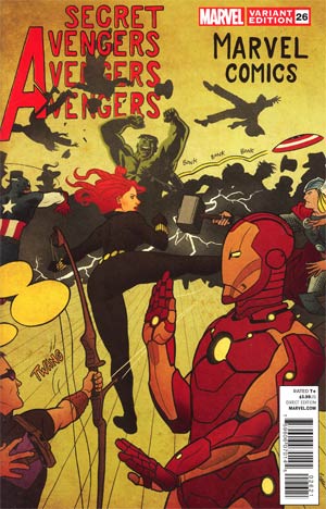 Secret Avengers #26 Incentive Avengers Art Appreciation Variant Cover (Avengers vs X-Men Tie-In)
