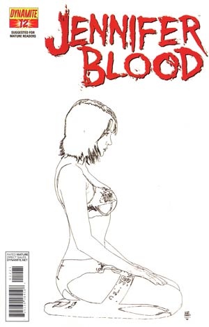 Garth Ennis Jennifer Blood #12 Incentive Tim Bradstreet Black & White Cover